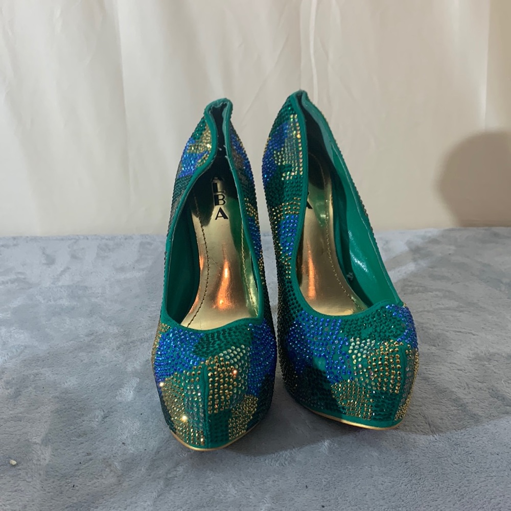Alba Pumps Heels Rhinestone Size 9